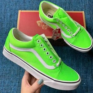 Vans Old Skool Neon Green Gecko Sneakers